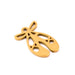 Ballerina-Schuh-Anhänger – 15 x 10 mm – goldener Stahl – Loch: 1 mm (1)
