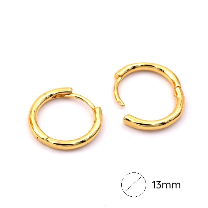 Huggie-Ohrringe aus goldenem Edelstahl – 17 x 2.5 mm (2)