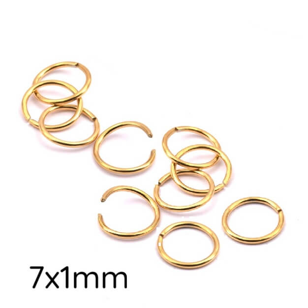 Biegering 7 x 1 mm – Langlebiger Edelstahl goldfarben (10)