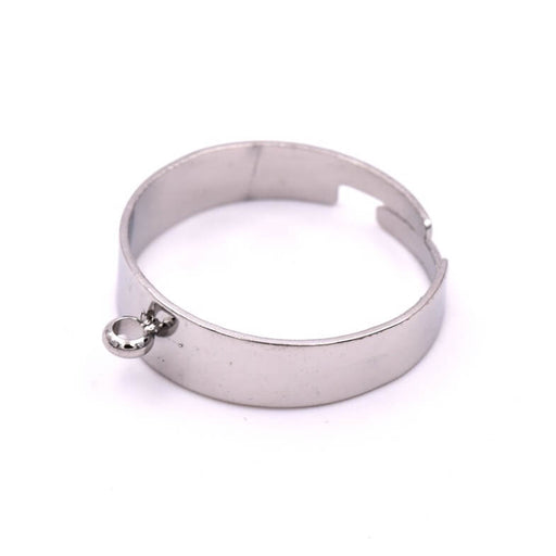 Verstellbarer Ring – 18 mm Edelstahl mit Biegering – Loch: 1 mm (1)
