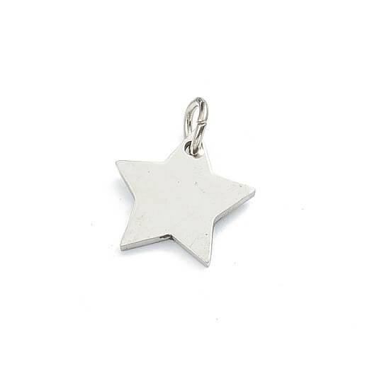 Sternanhänger Edelstahl – 11.5 mm – Loch: 2 mm (1)
