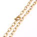 Halskette mit Bojenverschluss – ovale Kette aus goldfarbenem Edelstahl 41 cm – 1 mm (1)