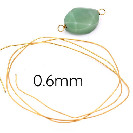 Edelstahldraht – langlebig vergoldet 0.6 mm (50 cm)