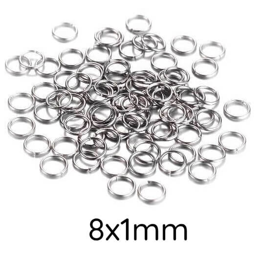 Binderinge – Edelstahl – 8 x 1 mm (10)