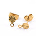 Ohrstecker aus goldenem Edelstahl mit Steckverschluss – Loch: 1 mm (2)
