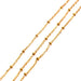 Satelliten-Gliederkette – goldener Edelstahl – 2.5 mm (50 cm)