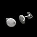 Ohrringe aus versilbertem Stahl mit Stardust-Struktur – 8 mm Scheibe (2)