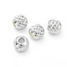 Rondellperle diamantgeschliffen – silberfarbener Stahl – 3 x 2.5 mm – Loch: 1.2 mm (10)