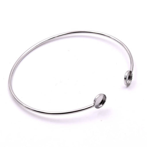 Kaufen Sie Perlen in Deutschland Ovales Armband 55 mm – Edelstahl für 6-mm Cabochon (1)