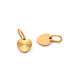 Kleiner herzförmiger Anhänger – 7 mm gerippt – goldfarbener Edelstahl – 6 mm Ring (1)