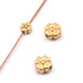 Blütenperle aus goldfarbenem Edelstahl 7 mm – Bohrung: 1.2 mm (2 Stück)