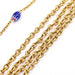 Kette mit ovalen Gliedern und strukturierter Oberfläche – goldfarbener Edelstahl – 7 x 5 mm (50 cm)