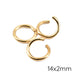 Offene Biegeringe – goldfarbener Edelstahl – 14 x 2 mm (3)