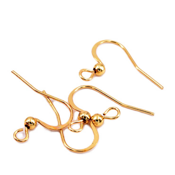 Ohrhaken aus goldenem Edelstahl – 16 x 20 mm (4)