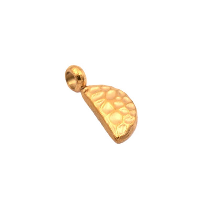 Kleiner Halbmond-Anhänger – goldener Stahl 8 x 4 mm (1)