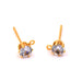 Ohrstecker mit Zirkonia goldenes Messing – 17 x 6 mm – Loch: 1 mm (2)