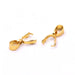Anhängerösen Goldfarbener Stahl – 11 x 8 x 3 mm – Dorn: 0.8 mm (2)