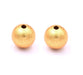 Runde Holzperle vergoldet mit Blattgold 20mm - Loch: 3mm (2)