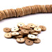 Beigefarbene Kokosnuss-Heishi-Perlen 22 x 4–5 mm – Loch: 3 mm (100)