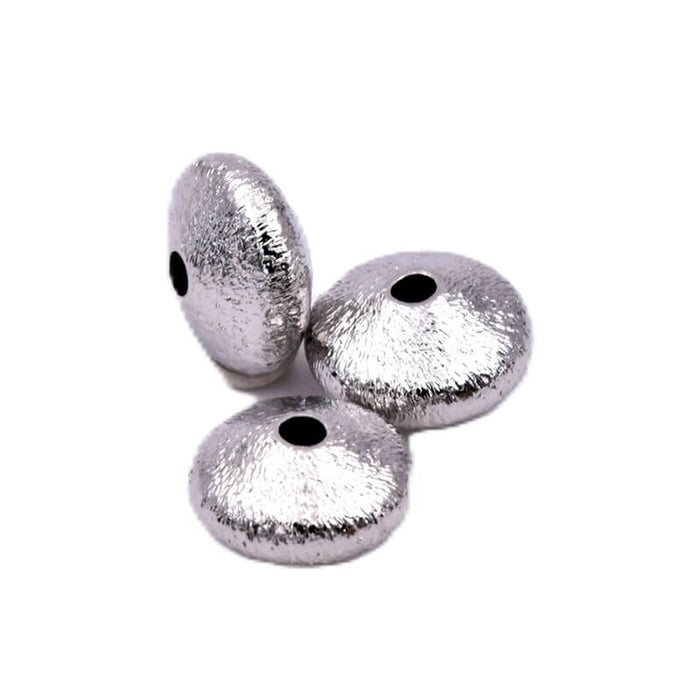 Rondell-Trennperle Stardust 10 x 5 mm platinbeschichtet – Loch: 1.8 mm (3)