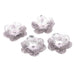 Filigraner Blumenanhänger aus platinfarbenem Messing – 24 x 5 mm – Loch: 1 mm (4)