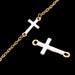 Kreuzverbinder mit weißer Emaille-Beschichtung – 12 mm goldenes Messing (1)