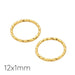 Geschlossene Biegeringe – hellgoldenes Messing gestreift – 12 x 1 mm (2)
