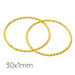 Geschlossene Biegeringe – gelbgoldenes Messing gestreift – 30 x 1 mm (2)
