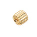 Gerillte Zylinderperle aus Messing 10 mm Goldmessing – Loch: 1.5 mm (1)