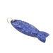 Fisch-Anhänger aus Lapislazuli – 34 x 11 mm, mit Biegering aus goldfarbenem Edelstahl (1)