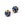 Perlen Einzelhandel Runde Perle aus goldenem Messing, blaue Emaille, 7 mm – Loch: 1,8 mm (2)