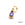 Perlengroßhändler in Deutschland Tropfen-Charm-Anhänger mit violettem Zirkon in Goldqualität, 8 x 3 mm (1)