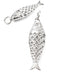 Anhänger Fisch Platinmessing - 25x7mm - Loch: 3mm (1)