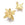 Perlen Einzelhandel Rohmessing-Blumenanhänger 15 mm – Loch: 1.4 mm (2)