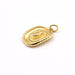 Hutanhänger Goldenes Messing 16x12mm (1)