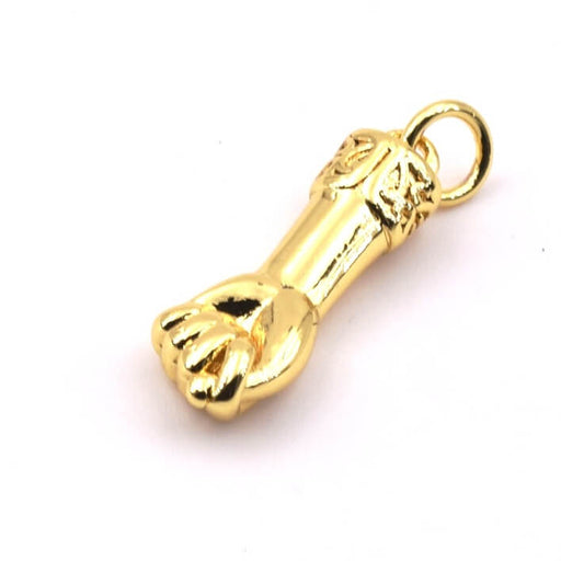 Faust-Anhänger vergoldetes Messing 20 mm – Loch: 3 mm (1)