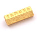 Ethno-Mantra-Rohrperle aus goldenem Metall 15 mm – Loch: 3 mm (1)