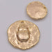 Skarabäus-Anhänger rund vergoldetes Messing – 18 mm – Loch: 1 mm (1)
