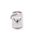 Rechteckiger Charm-Anhänger mit Herz aus silberfarbenem Messing 10x7mm (1)