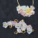 Blumen-Charm-Anhänger Mix Pastellfarben 6 mm - Loch: 2 mm (10)