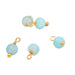 Facettierter Amazonit-Anhänger 4 mm. Goldmessingstift – Loch: 0.8 mm (5)