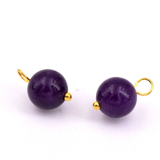 Kaufen Sie Perlen in Deutschland Amethyst-Rundperle – 8 mm – Loch: 3 mm (2)