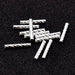Geriffelte Röhrenperlen Versilbertes Messing – 10 x 1.5 mm – Loch: 0.8 mm (10)