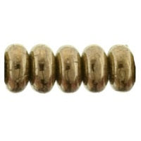 Kaufen Sie Perlen in Deutschland Böhmische Bronze-Rondelle-Perle 3 mm – Loch: 0,8 mm (1 Faden – 20 cm)