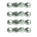 Matte böhmische facettierte Perlen - Metallic Silber 3mm (50)