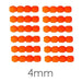 Glasschliffperlen fluo Neon - Orange - 4mm (50)