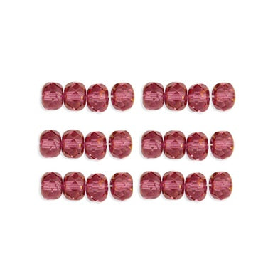 Kaufen Sie Perlen in Deutschland Kupferfarbene facettierte tschechische Rondelle-Perle French Pink 6 x 4 mm (25)