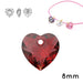 Crystal4You 6432 Anhänger Herz Farbe: Siam 8 mm (2 Stück)