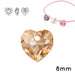 Crystal4You 6432 Anhänger Herz Farbe: Light Colorado Topaz 8 mm (2 Stück)