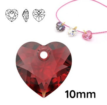 Crystal4You 6432 Anhänger Herz Farbe: Siam 10 mm (1 Stück)